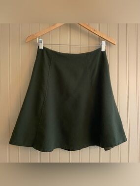 Vintage Sunny Choi 100% Wool Hunter Green Skirt Women’s Size Small-Medium